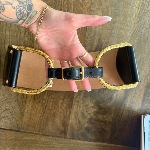 ベルト MCQUEEN Corset belt ALEXANDER MCQUEEN Corset Zip-Embellished Leather Belt in